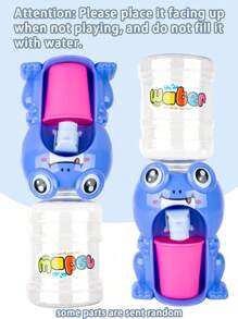 Distributeur d'eau miniature jouet pour enfants avec bec simple/double, peut contenir du jus et des boissons, appareil ménager de jeu de rôle réaliste de type dessin animé, machine à boisson avec simulation de pression de l'eau pour garçons et filles
