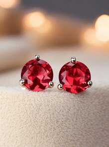 925 Sterling Silver Luxury Elegant Classic Zirconia Stud Earrings For Women, Engagement, Wedding, Date, Party, Holiday, Birthday, Premium Jewelry Gift