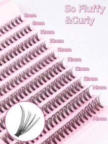 200 Stück Cluster Wimpern 30D DIY Wimpernverlängerung, 0,07 mm Dicke, D-Krümmung, flauschiger & extra dicker Stil, gemischte Längen 8-14 mm, wiederverwendbar, einfache Anwendung für Anfänger für Hochzeit, Ostern, Musikfestivals, Muttertag Weihnachten als Geschenkwimperncluster, Wimperncluster, Einzelwimpern, Wimpern, Falsche Wimpern