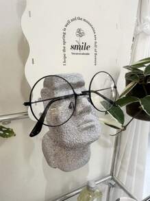 1 pieza Soporte creativo para gafas con estatua humana de piedra, soporte decorativo para gafas, decoración de oficina, regalo, exhibidor de gafas de escritorio