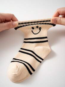 10 pares/5 pares de calcetines lindos y minimalistas para niños, de rayas, de bloques de color, estampados, para niños y niñas, que absorben la humedad, de media pantorrilla, para todas las estaciones, primavera, verano, otoño, calcetines deportivos, regalos para niñas, regalos para niños, regalos para mamá, regalos para papá, ropa de verano para niñas, ropa de verano para niños, regalos festivos