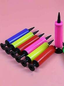 1pc/3pcs Balloon Air Pump, Portable Handheld Air Blower, Manual Balloon Inflator Pump, Suitable For Birthday Party, Festival, Wedding, Balloons (Random Color) Hand-Push Colored Air Pump