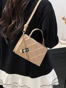 Small Stone Texture Crossbody Bag For Women, Retro Mini Handbag, Fashion Spring/Summer - Khaki - View 6