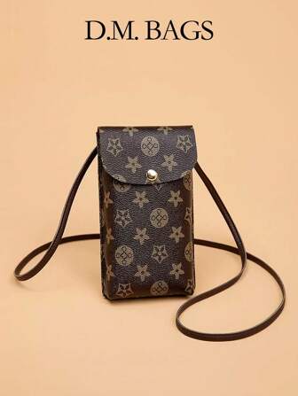 New Fashion Large Capacity Casual Versatile Two-Tone Retro Fabric Luxury High-End Elegant Elegant Women's Phone Storage Vintage Wallet, Suitable For Office Ladies, Students, Daily Use With Printed Small Bag