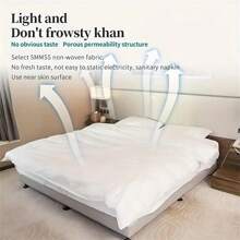 1 pièce Drap de lit jetable, 4 pièces/set Literie jetable pour les voyages et l'hôtel - Drap et taie d'oreiller en tissu non tissé portable et hygiénique, convenant aux déplacements professionnels, au camping et aux séjours d'urgence