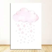 1 peça pôster balão rosa animal viagem impressão pintura nórdica criança quarto decoração pintura em tela decoração para casa decoração de quarto arte decoração de parede moldura opcional