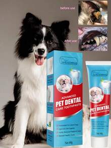 Pasta de dientes para mascotas, cuidado dental comestible; Pasta de dientes de 60g para perros y gatos, aliento fresco, eliminación del mal aliento, limpieza de sarro, pasta de dientes para el cuidado oral de los gatos - Multicolor - Ver 2