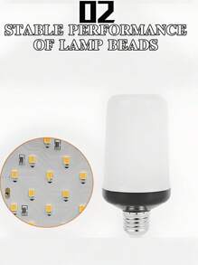 4 pezzi Lampadine a LED a effetto fiamma, attacco E26/E27, lampadine a fiamma per Ognissanti, lampadine gialle a luce tremolante con effetto capovolto, 4 modalità di luce a fiamma, per Natale, feste, decorazioni per interni ed esterni.
