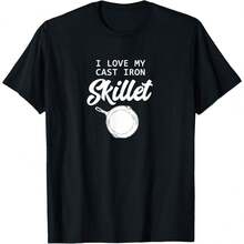 Fun I Love My Cast Iron Skillet T-Shirt T-Shirt - Black - View 1