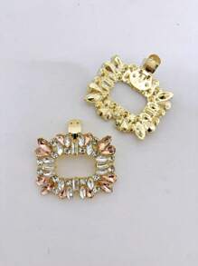 1pc Classic Multi-Style Crystal Shoe Clips, Rhinestone Metal Detachable Shoe Buckle Accessories For Wedding & High Heels