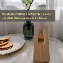 1pc/2pcs Wooden Tissue Box Holder, Triangular Wooden Napkin Holder, Desktop Tissue Dispenser, Natural Wood Color, Suitable For Restaurant, Hotel, Meeting Room, Office Desk, Can Be Used For Party And Daily Use, Also Can Be Used As Autumn Decor Storage Rack - Wood Color - View 7