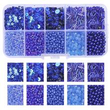 1 Box Multi-Element Glass Beads And Sequins For Jewelry Making DIY Bracelets Necklaces Craft Beads - Multicolor - View 16