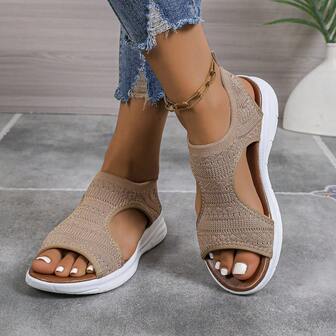 Fashionable Versatile Casual Comfortable Women Mesh Thick Bottom Sports Sandals