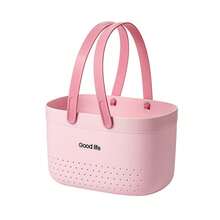 Household Handheld Storage Basket Plastic Handheld Hollow Basket Multi Purpose Dormitory Bathroom Bath Basket Cosmetics Storage Basket - Multicolor - View 7