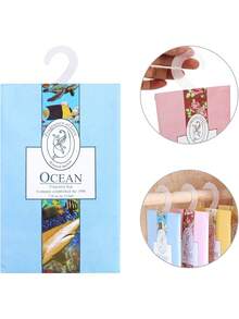 2/6/10/20 件衣橱空气清新剂，悬挂式香囊香薰香包花香香囊袋适用于抽屉衣柜房间壁橱，清新香味清新剂带挂钩（茉莉、玫瑰、薰衣草、百合、海洋、柠檬） - 多款 - 查看 3