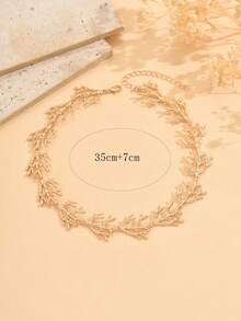 1 件夏季风格手工合金珊瑚项链，时尚珠宝适合日常佩戴、旅行、约会和摄影