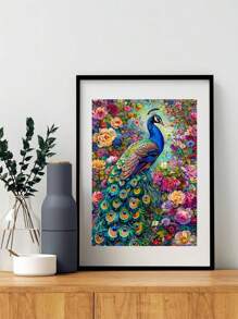 1pc 5D Diamond Painting Kit, Full Round Diamond With Complete Tool, Animal Pattern, Bedroom & Living Room Wall Decor Diamond Painting Set, Mosaic Wall Art Suitable For Beginners, Full Drill Round Mosaic Art Craft No Frame, Stick On Home Wall As Gift, Full Drill Crystal Diamond Painting Picture Wall Decor, Diamond Painting Set 30*40cm/11.81*15.75inch