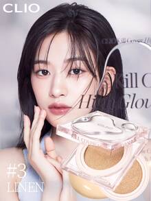 Clio K-Beauty KILL COVER 高光澤氣墊粉底霜 14g*2 [含補充裝] SPF50+ PA++++，適合乾性肌膚，高光澤妝感，全遮瑕，72小時長效持妝，貼膚無粉感，輕盈可疊加遮瑕 - #3 LINEN - 查看 10