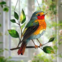 Grazioso suncatcher a forma di pettirosso - decorazione colorata da appendere alla finestra, perfetto per la decorazione di casa e giardino, regalo ideale per uomini, donne, anniversari familiari, compleanni, inaugurazioni di casa