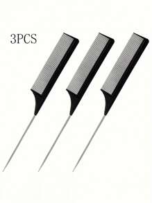 3pcs/1pc Black Pointed Tail Comb, A Steel Pin-Shaped Protruding Hair Dye Comb - Hair Salon Designed Hair Comb With Haircut Partitioning And Pointed Tail Design, Suitable For Normal Hair,Back To School,Travel Holiday Essentials,Hair Accessories For Women,Brush,Hair Brushes,Edge Brush,Brush Hair,Hair Comb,Comb Hair,Detangling Brush,Ball Brush,Mini Hair Brush,Hair Brush Set,Wooden Comb,Hair Brush, Brush, Comb, Slick Back Brush, Hairbrush, Edge Brush, Brush Hair, Hair Comb, Hair Brush Set, Comb Hair, Mini Hair Brush, Detangling Brush, Hair Brushes,Hair, Accessories, Hair Products, Hair Tools, Hair Stuff, Hair Care, Curly Hair Brush, Barber, Barber Accessories, Hairdressing Equipment,Travel Essentials,Travel Essential,Hairstyle,Hairdressing