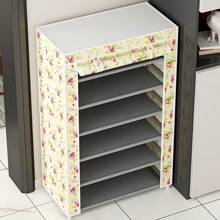 6/9 Andares Sapateira com Capa Protetora, Sapateira de Tecido Não Tecido Economizadora de Espaço, Alta Capacidade, Fácil Montagem, Adequada para Entrada, Armário Portátil de Sapatos, Estante de Armazenamento, para Casa e Dormitório, Material de Metal e Plástico, Fica no Chão, Sem Madeira, Sem Bateria Necessária