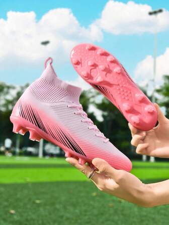 High-Top Soccer Cleats For Men & Women, AG Studs For Youth And Teenagers, Suitable For Artificial Turf Training
