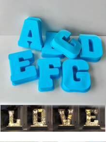 Alphabet & Number Silicone Resin Mold Casting And Flower Preservation - Deep Epoxy Resin Mold Set For DIY Weddings, Valentine's Day Gifts, And Home Decoration Artifacts - , Flexible And Non-Deforming Material, Easy Demolding And Cleaning