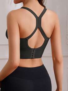 Women Sports Padded Seamless Wirefree Shock Absorbing Supportive Breathable Camisole