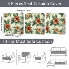 1pc Outdoor Bodhi Leaf Sofa Cushion Cover, All Season Sofa Dust Cover, Modern Farmhouse Style, Scratch & Stain Resistant, Machine Washable, Suitable For Living Room, Bedroom, Study, Balcony, Patio