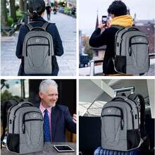 Men Functional Backpacks - Grey - View 7