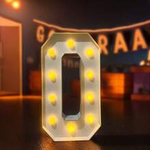 27.56/39.4 Inch Lighted KT Board Mosaic Numbers 0-9 Frame, Suitable For Wedding, Birthday, Graduation Ceremony DIY Assembly, Christmas, Easter, New Year Holiday Decoration (Bulb Components Included, Batteries And Hot Melt Gun Not Included) - White - View 19