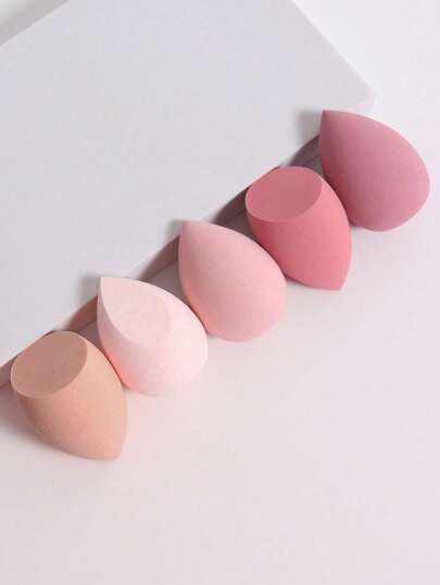 5pcs/Pack Makeup Sponge, Foundation Blender Beauty Sponge, Latex-Free Wet & Dry Powder Foundation, Suitable For All Skin Types,Makeup,Cheap,Room Decor,Vanity,Travel,Bedroom,Makeup Accessories,Puff,Makeup Blender,Powder Puff,Makeup Sponge