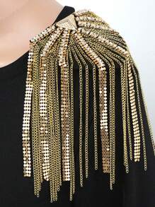 2 piezas de broches/alfileres decorativos de metal con cristal de cristal trenzado a mano en forma de triángulo y cadena, accesorios de moda adecuados para ropa de mujer occidental, uso para fiestas, regalos festivos y uso diario