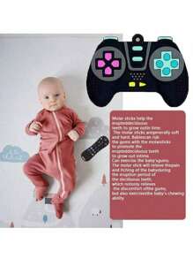 1 Pieza Modelo de control remoto de silicona, juguete de dentición de silicona suave, adecuado para niños y niñas pequeños, regalo de Navidad, juguetes para bebés, alivia el dolor de la dentición, alivio de las encías doloridas, diseño lindo, juguete para morder control remoto, juguetes sensoriales para bebés, adecuados para recién nacidos de 6 meses y juegos