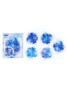 CANDY POETRY 10 件/包水彩扎染彩虹色剪贴簿贴纸，创意美学贴纸，DIY 装饰拼贴工艺用品，节日礼物，个性化剪贴簿学校文具，学校用品，返校 - 藏蓝色 - 查看 10