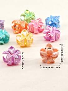 10 piezas de clips de pelo con decoración de flores de narciso de colores mixtos, adorables accesorios de estilo Y2K para clips de pelo, trenzas y decoración/accesorios para fiestas y festivales de música de verano