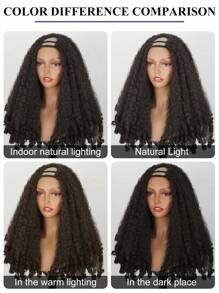 Afro Curly U Part Wig For Black Women Synthetic Kinky Straight U Part With Bouncy Curly Ends Glueless Out Clip In Synthetic Half Wigs For Black Women