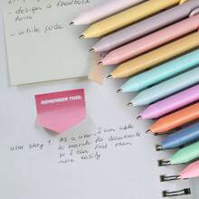 12-Pcs Ballpoint Pens, Comfortable Writing, Pastel Retractable Pretty Journaling, Black Ink Medium Point 1.0 Mm Gift, Cute Office Supplies For Women