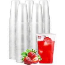 Pack 16 Oz Clear Plastic Cups, Disposable Drinking Cups, Plastic Party Cups, Transparent Plastic Cups Bulk For Birthday Parties, Picnics, Ceremonies, And All Events-Yl - 16 OZ - View 1