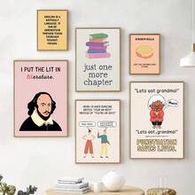 1PC Funny English Grammar Classroom Poster Educational Punctuation Canvas Painting Wall Art For Home Decor Paintings In Living Rooms, Bedrooms, Dining Rooms Optional Frames Modern Posters, Wall Arts, Canvas Paintings, And Reusable Frames - Multicolor - View 2