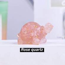 1 pièce Statue de tortue en cristal naturel, pierre de Reiki, figurine de tortue, amulette, sculpture Feng Shui pour la décoration de la maison et du bureau