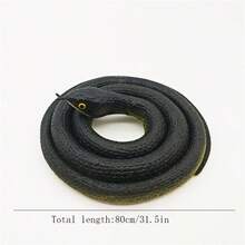 1 条逼真超长绿蛇/白蛇/迷你黑蛇，软橡胶大白蛇，软橡胶大绿蛇，恶作剧假蛇，恶作剧逼真眼镜蛇，恶作剧装置，超长逼真蛇，眼镜蛇模型，生日礼物，礼品，玩具 - 彩色 - 查看 12