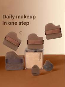 4pcs Makeup Sponge Set, Including Foundation Sponge, Air Cushion Puff, Mini Makeup Sponge. Suitable For Powder, BB Cream, Foundation, Blush, Sunscreen, Etc.