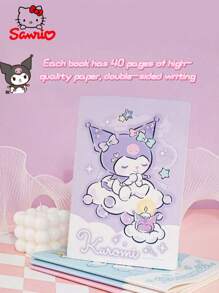 Sanrio 4pcs/Set Sanrio 40-Page Premium Writing Journals | Double-Sided High-Quality Paper | Cute Stationery Set With Cloud Design & Stickers | Limited Edition Japanese Anime Stationery School Supplies,Back To School