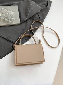Small Stone Texture Crossbody Bag For Women, Retro Mini Handbag, Fashion Spring/Summer - Khaki - View 10