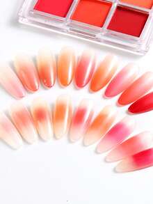 渐变美甲颜料粉套装 - 9色纯色渐变美甲粉，适用于极光和星空美甲设计，专业沙龙及DIY涂抹粉，打造创意全息美甲，附赠刷子，新年礼物，返校季好礼 - 彩色 - 查看 5