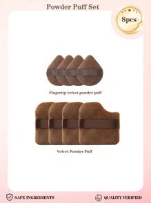 4pcs Makeup Sponge Set, Including Foundation Sponge, Air Cushion Puff, Mini Makeup Sponge. Suitable For Powder, BB Cream, Foundation, Blush, Sunscreen, Etc.