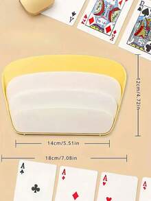 4 Packs Plastic Card Holders For Poker, Cards, Family Game Night, Poker Party - Durable Adult Card Holders - Yellow - Yellow - View 8