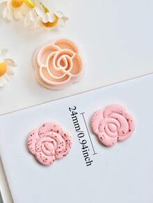 春花聚合物粘土切割套装，用于珠宝制作 - 玫瑰、雏菊、鸡蛋花形状 | 3D 打印植物工具，用于吊坠项链和耳环 | 非常适合制作花瓣设计、珠宝制作工具 | 花卉设计 | 耐用塑料切割器、珠宝制作用品 - 花 - 查看 16