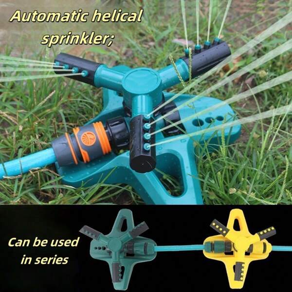 Automatischer Rotationssprinkler, Rasenbewässerung, Bewässerung, Gartenpflege, Kühlspray, verbindbar, Rasensprenger, Gartengeräte, Rotationsspritzdüse